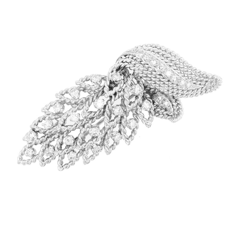 Acheter Broche vintage diamants 1.37 carat or blanc 22.09g Comme neuf - 3050,00 € Broche vintage diamants 1.37 carat or blanc 22.09g Comme neuf - reconditionné disponible sur Gemme Les Bijoux